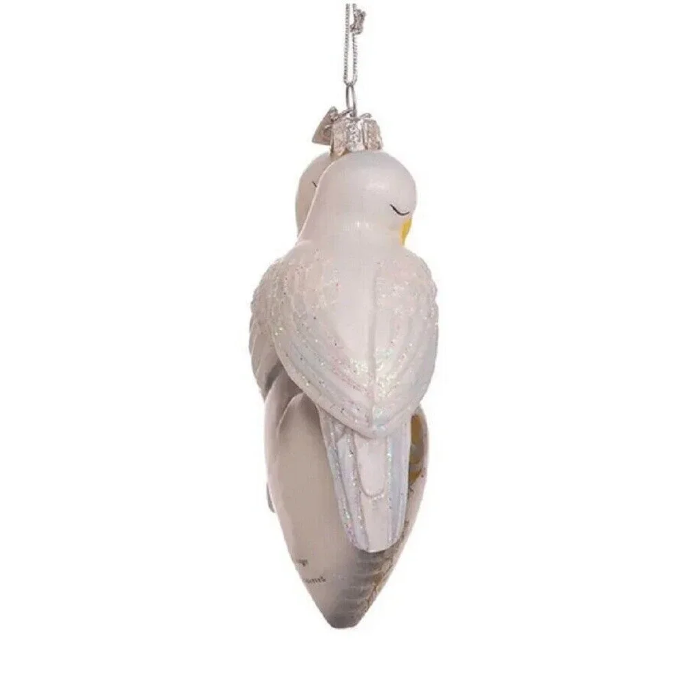 Noble Gems™ Glass Our First Christmas Love Birds Christmas Ornament NBX0025